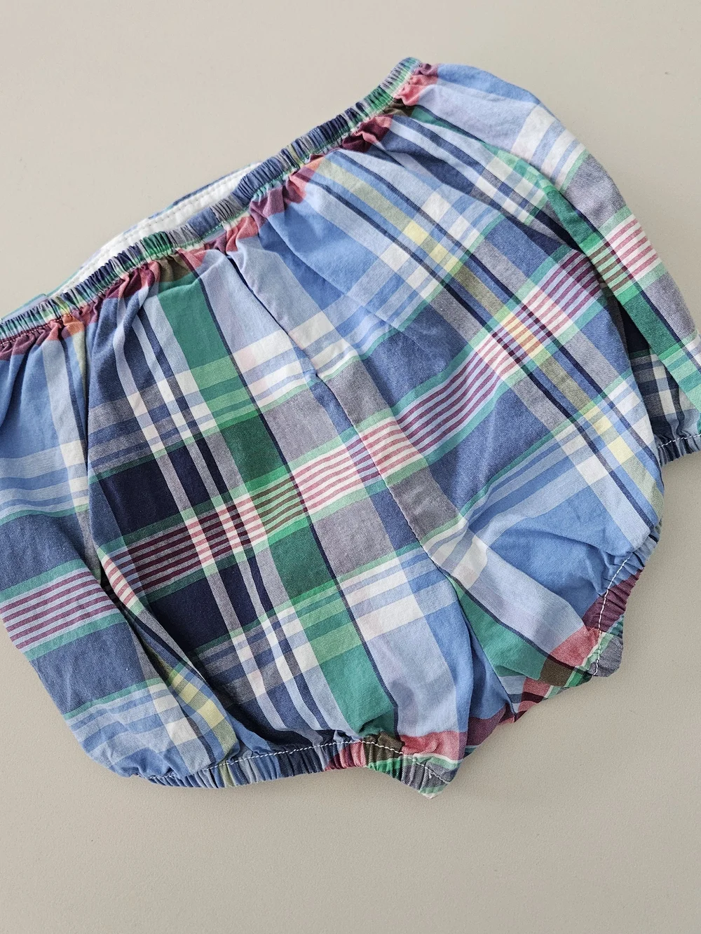 Ralph Lauren Blue Multicolor Plaid Baby Shorts
